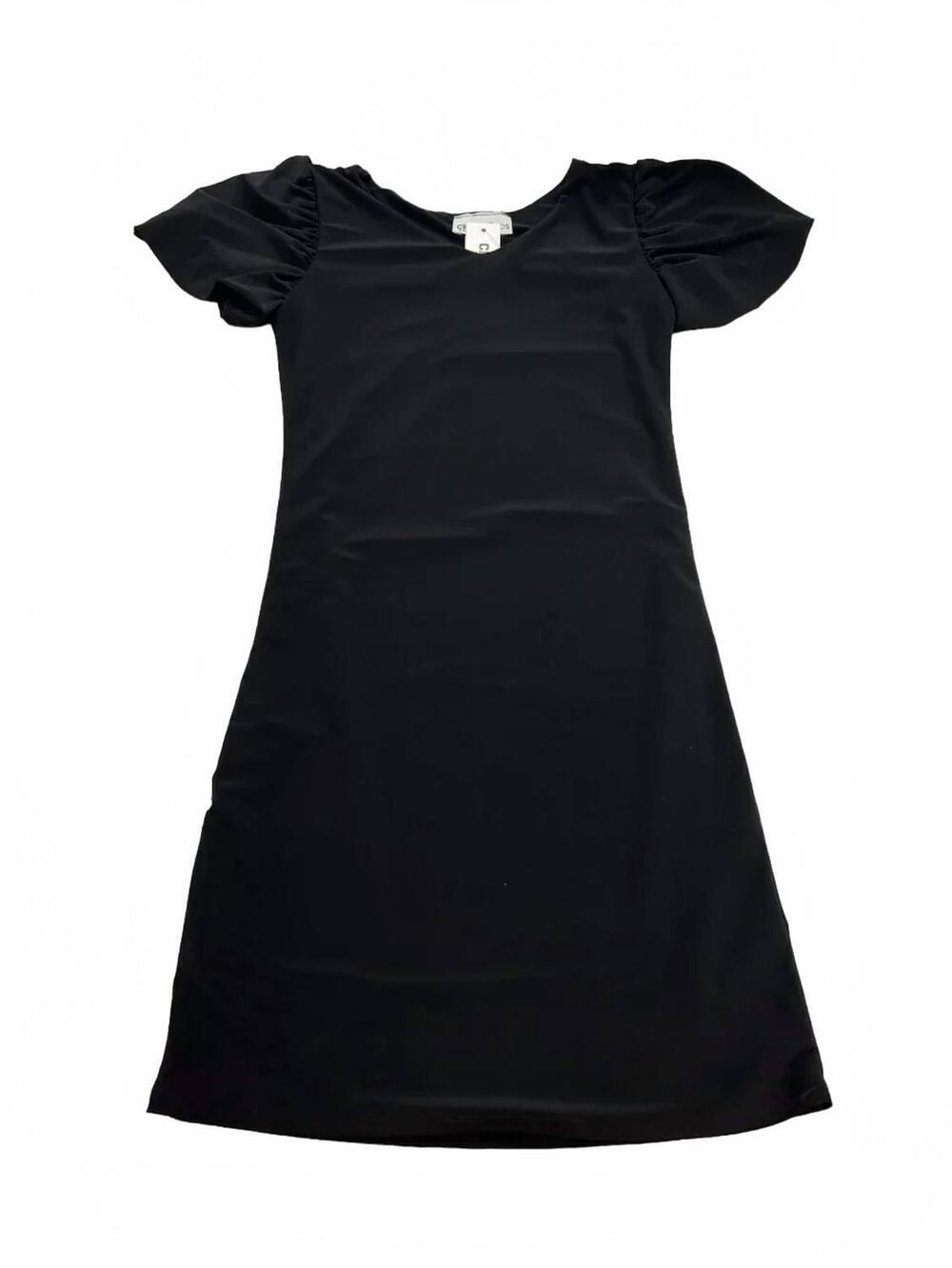 NEW CHERYL CREATIONS girls puff sleeve dress in black